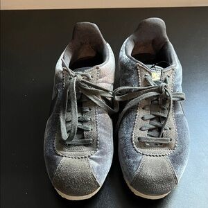 Nike Cortez Charcoal  Velvet Low-Top Sneakers